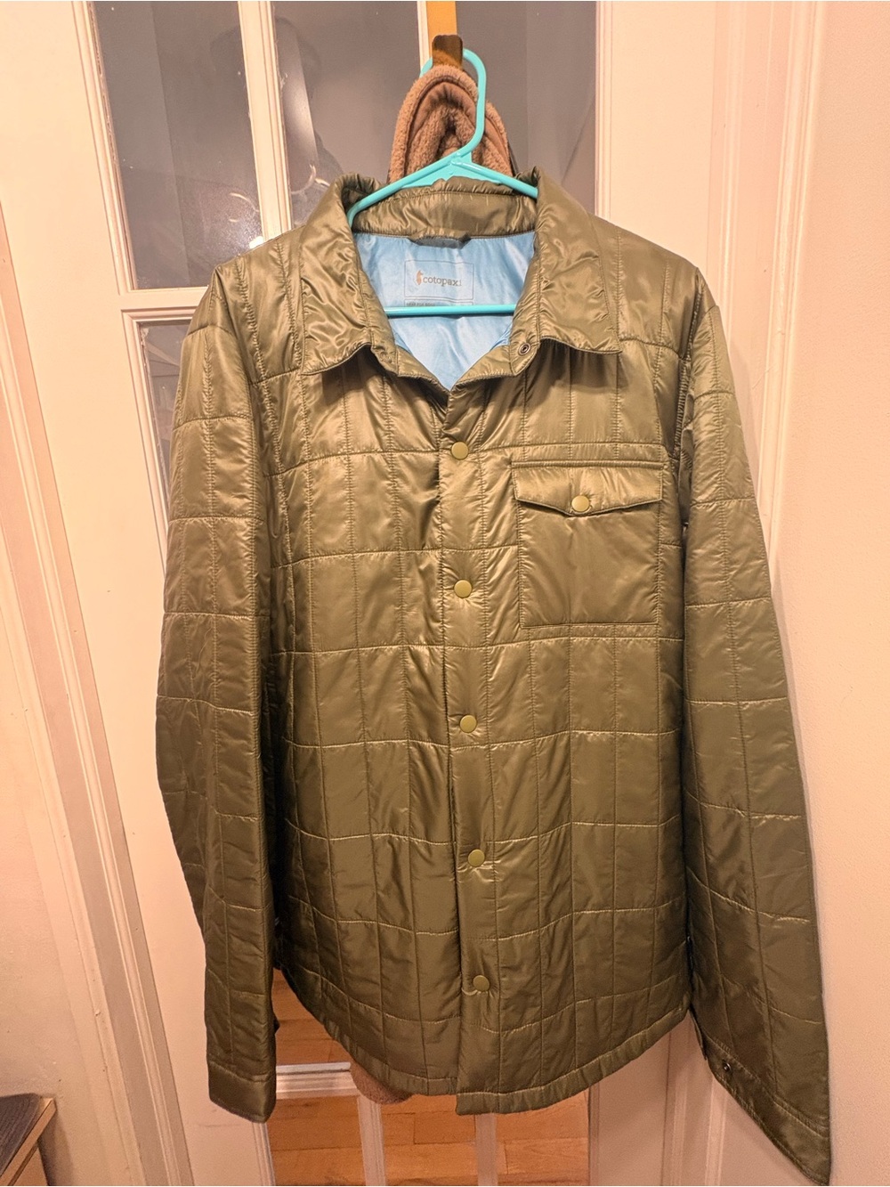 Cotopaxi Olive Green Quilted Lightweight Shirt Jacket